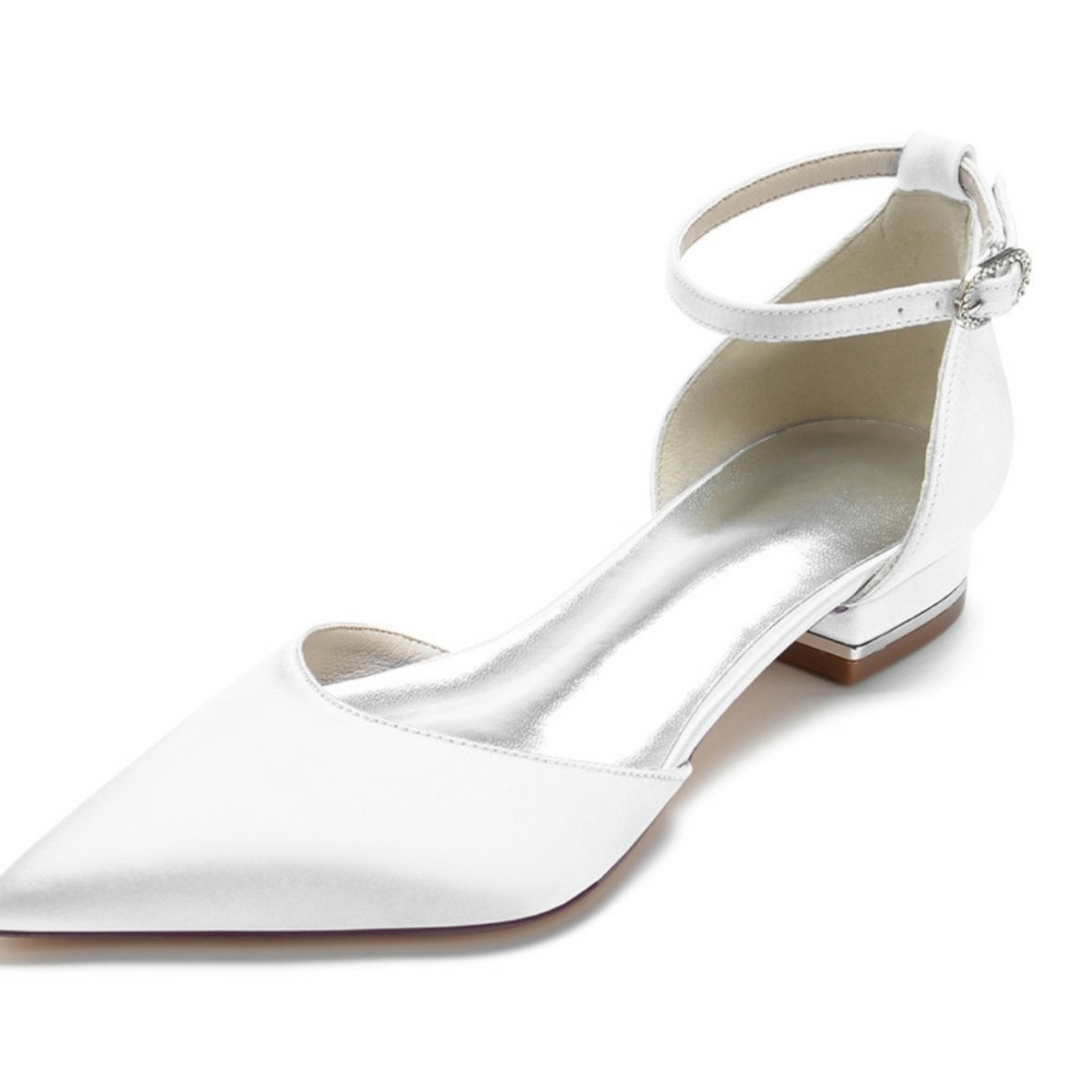 Flat Satin Pointed Shoes